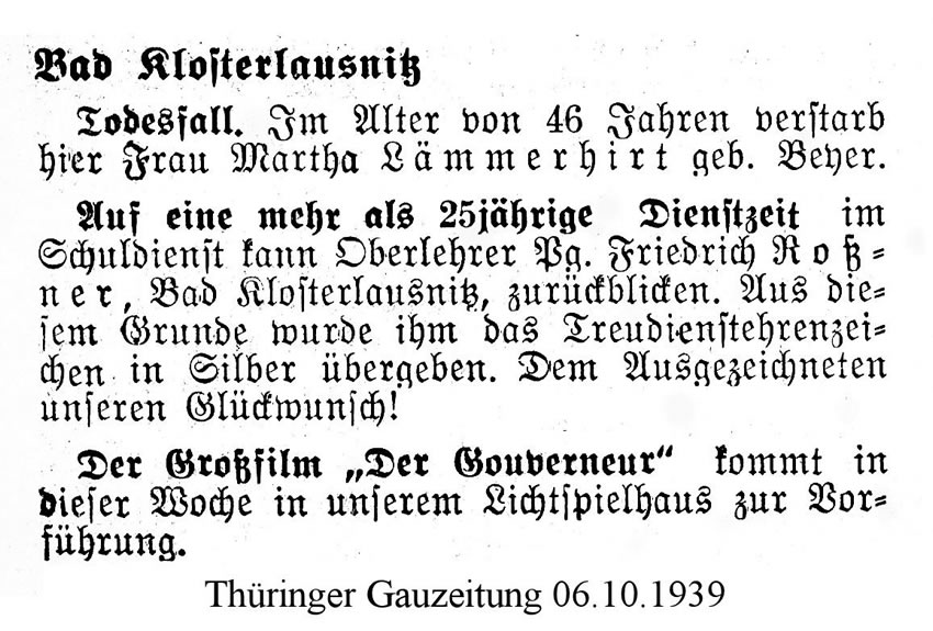 Thüringer Gauzeitung 06.10.1939
